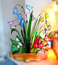 Bluebells and Snowdrops - Stained Glass Tealight Holder Suncatcher - Image 6