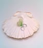 Olive Jade and Crystal Necklace with Hollow Glass Pendant Bracelet and Earrings  - Image 4