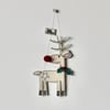 'Reindeer with Holly' - Handmade Hanging Decoration