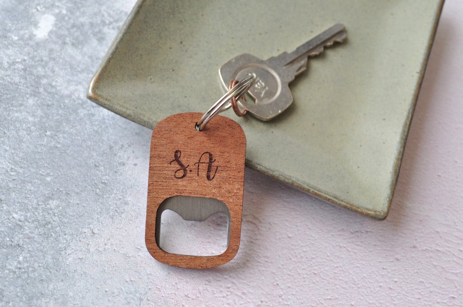  Personalised Initials Keyring Bottle Opener Personalised Initials Keyring Bottl