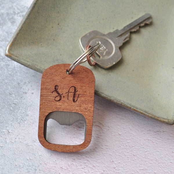  Personalised Initials Keyring Bottle Opener Personalised Initials Keyring Bottl