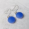 Periwinkle blue glass drop earrings