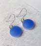 Periwinkle blue glass drop earrings - Image 1