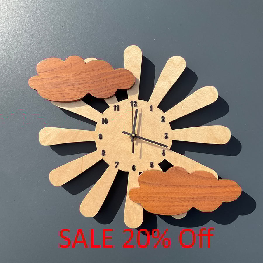 Sun & Cloud Clock (WC16)