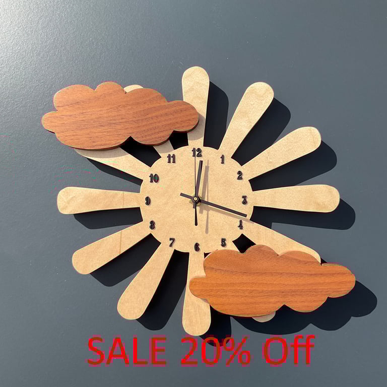 Sun & Cloud Clock (WC16)