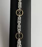 Sterling Silver Chainmaille Bracelet with 24k Gold Vermeil Infinity Symbols  - Image 5