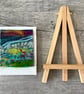 Miniature Needle Felted Embroidered Landscape on Easel  - Image 3