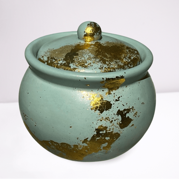 Gold Foiled Little Round Pot - Handmade to order