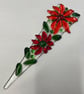 Red flower glass plant stake suncatcher - Image 4