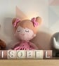 Personalised Wooden Name Blocks – Pink & Neutral Nursery Decor - Image 3