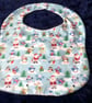 Santa, Penguins, Snowmen & Rudolph Baby Bib - Image 1