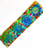 Handmade Embroidered Fabric Bookmark Textile Art Book Lover Gift 
