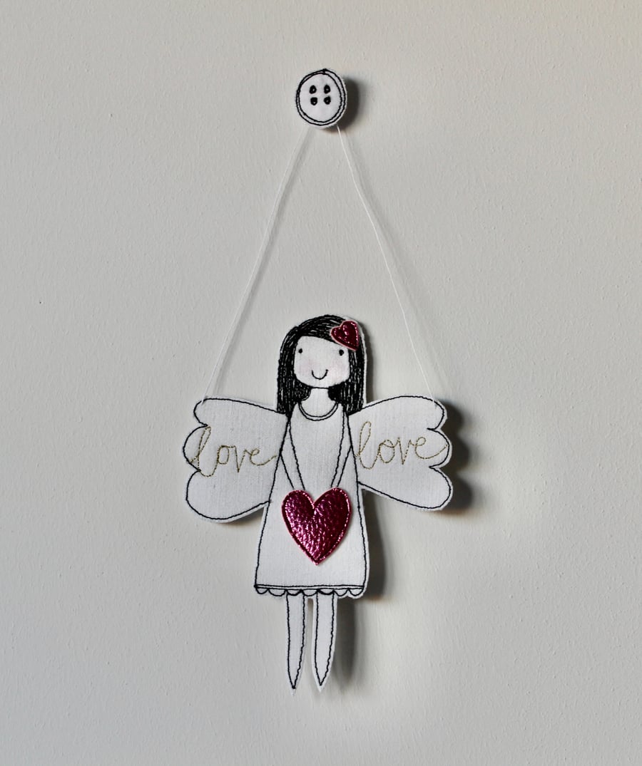 'Love'- Fairy with a Heart - Hanging Decoration