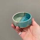 Ceramic handmade small dip bowls - Glazed in turquoise and greens