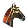 Horse Suncatcher Stained Glass Horsehead Brown 