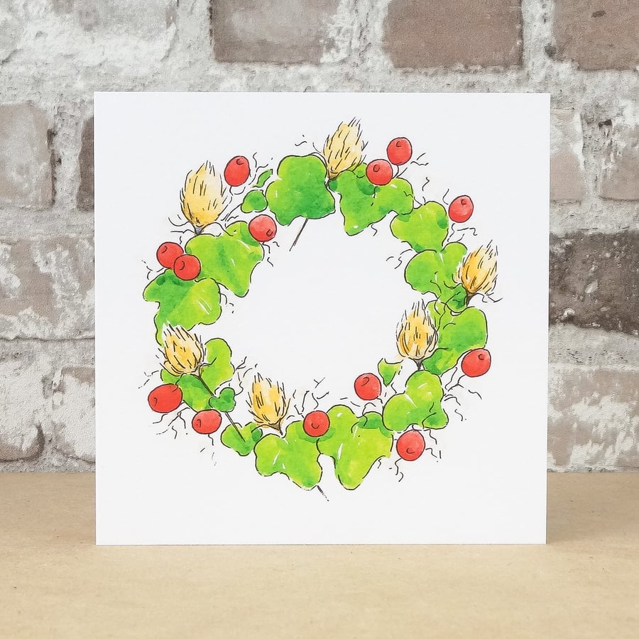 Christmas Card Christmas Wreath