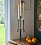 Three Prong Metal Candle Holder or Candelabra - Image 1
