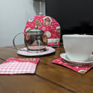 Mrs Claus Tea Set: Hot Pink Sweet Treats Design