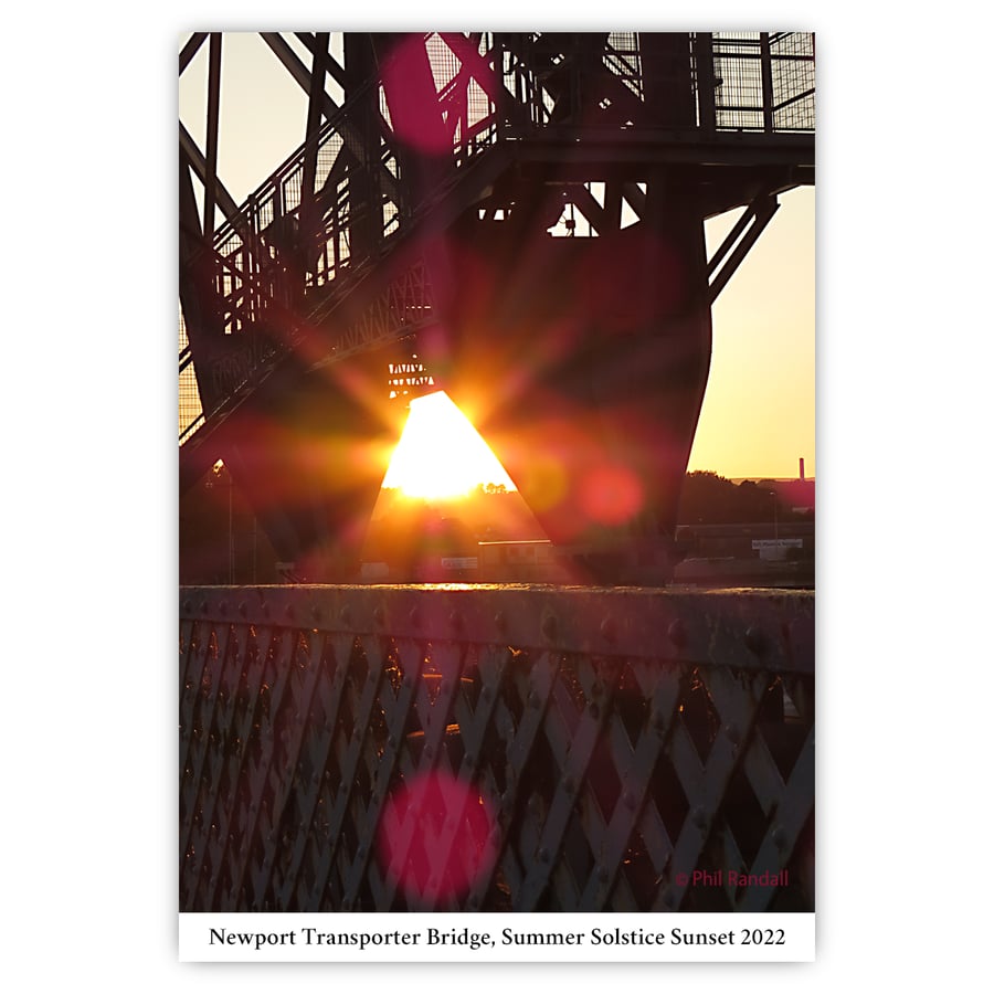 Newport Transporter Bridge Summer Solstice Sunset 2022 (5)