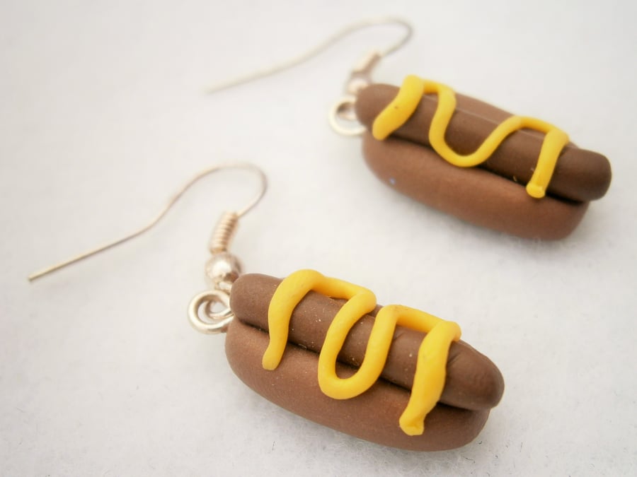 Hotdog Novelty Earrings