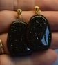Organic Black Pebble Earrings - Image 2