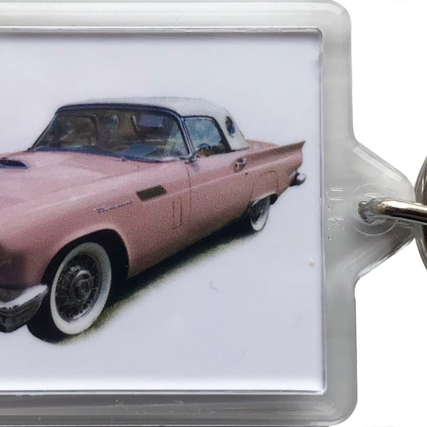 Ford Thunderbird 1957 - Keyring with 50x35mm Insert