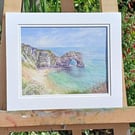Original watercolour painting, Durdle Door, Dorset 10x8 inches