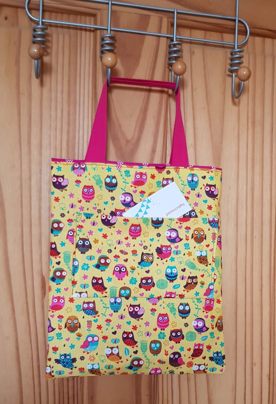 Funky owls small tote bag