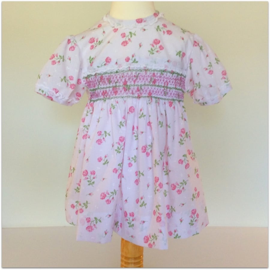 Girl's Hand Smocked Dress 