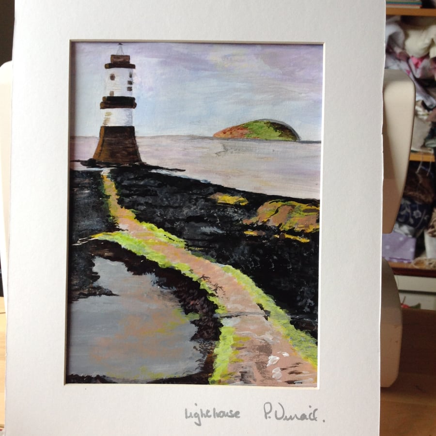 Acrylic painting c painting lighthouse.