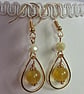 Lemon Glass And Crystal necklace And Earrings - Image 3
