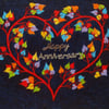 Anniversary Card, Heart Tree Card, Anniversary Heart, Rainbow Art Spiritual Card