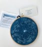  Original Art gift, Cyanotype Dill Flower in a Hoop. - Image 2