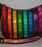 Large Navy & multi coloured Ribbon Pencil Handbag - Image 2