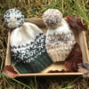 KNITTING PATTERN in pdf to make a Woolly Snowflake Hat