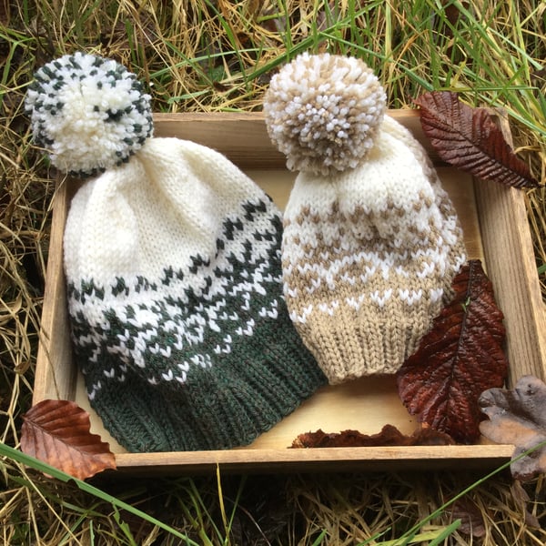 KNITTING PATTERN in pdf to make a Woolly Snowflake Hat