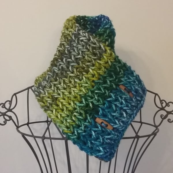 Hand Knitted Neck Warmer Scarf