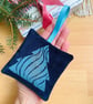 Velvet Lavender Sachet, Hand Printed Lavender Bag, Christmas Tree Ornament 