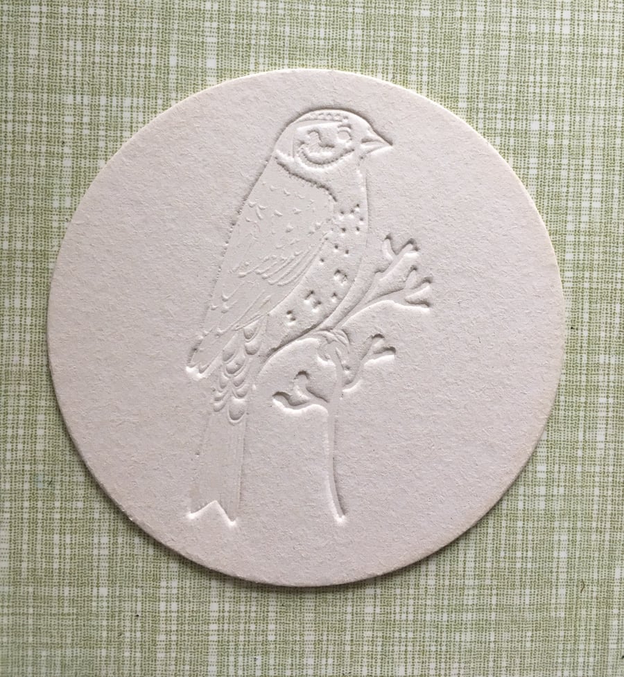 Beer mat coasters x 6 - Little Bird motif