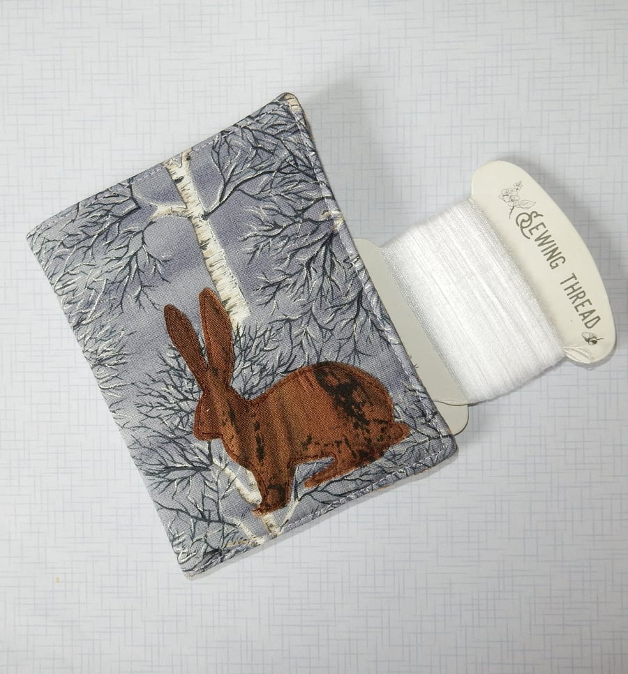 Needle case - hare and trees