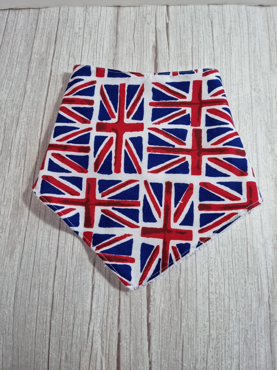 Union Jack toddler bandana bib