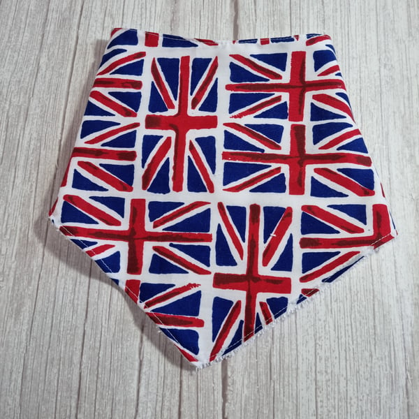 Union Jack toddler bandana bib