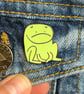 Green Frog Enamel Pin Badge  - Image 1