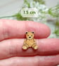 Teddy Bear Pin, Teddy Bear Brooch, Wooden Brooch, Handmade Pin - Image 4