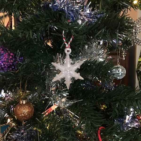 Snowflake Christmas tree decoration.