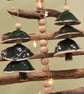 Ceramic tiered Christmas tree bell