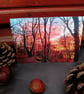 A6 Greetings card: Wirral woods sunset photograph  - Image 3