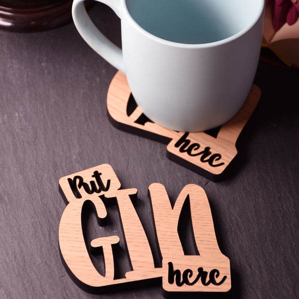 Individual Put Gin Here Coaster