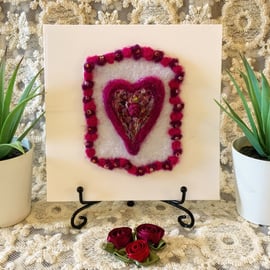Wool Love Heart Card.