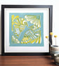 Two Birds Linoprint - Image 1